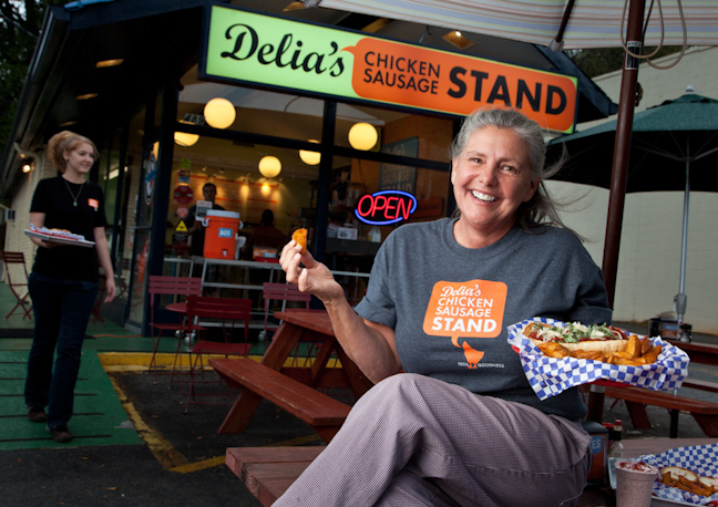 Meet Delia Champion of Delia's Chicken Sausage Stand - Voyage ATL ...