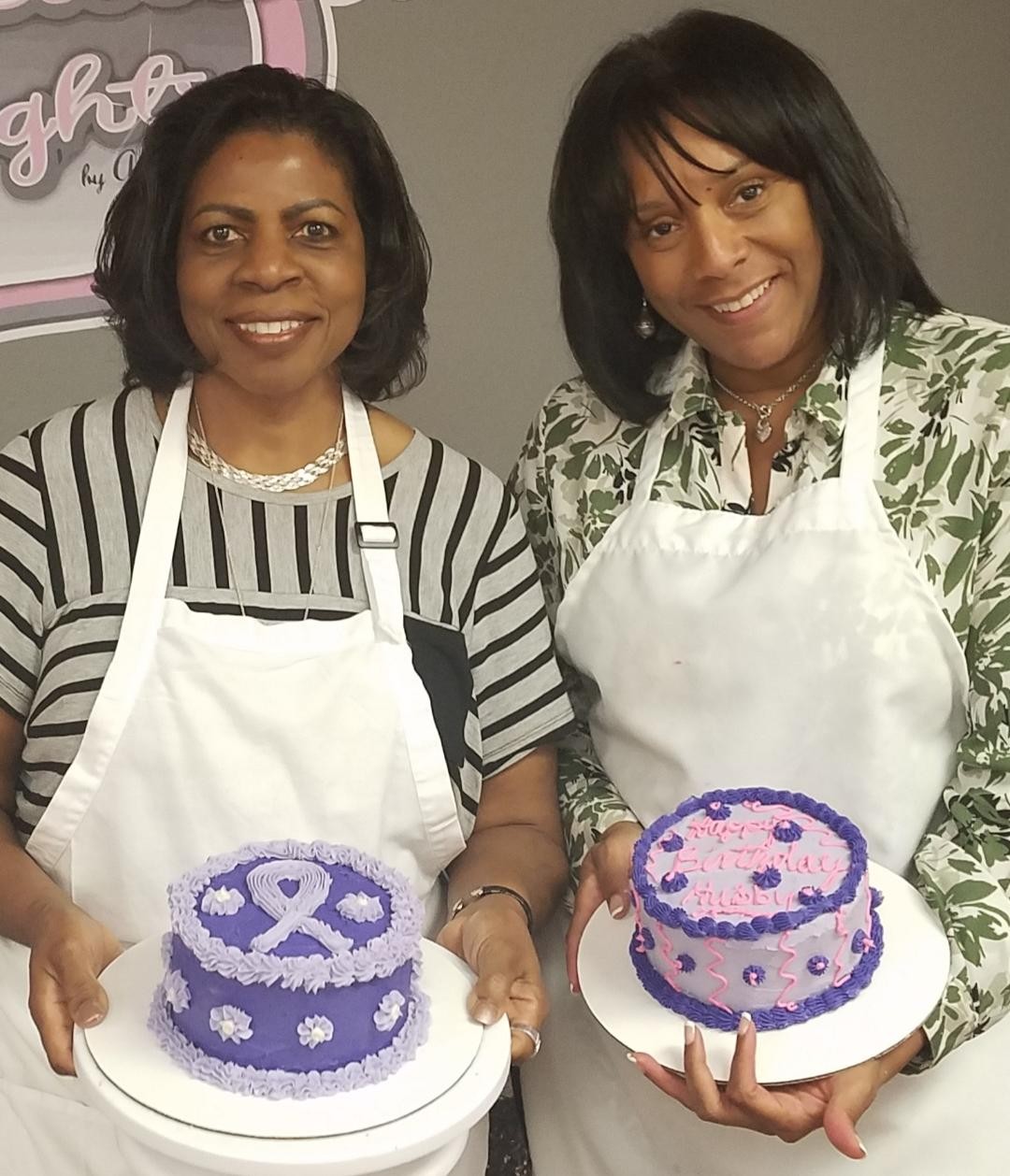 My first cake decorating class in June 2019 with my late "sister-in-love" Diometra Aldridge.