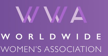 WWA Worldwide Women's Association logo on purple background.