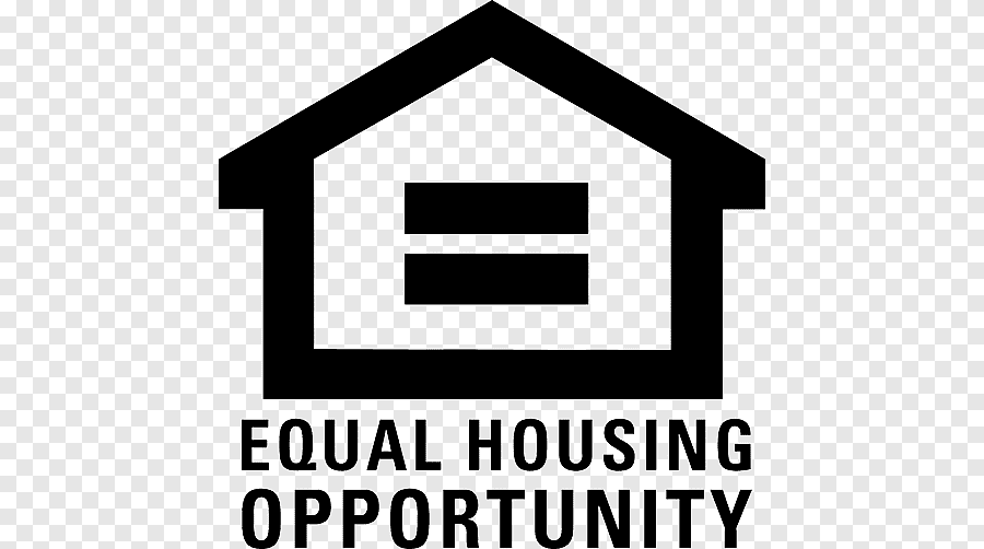 House icon with equal sign inside, text reads 'EQUAL HOUSING OPPORTUNITY'.