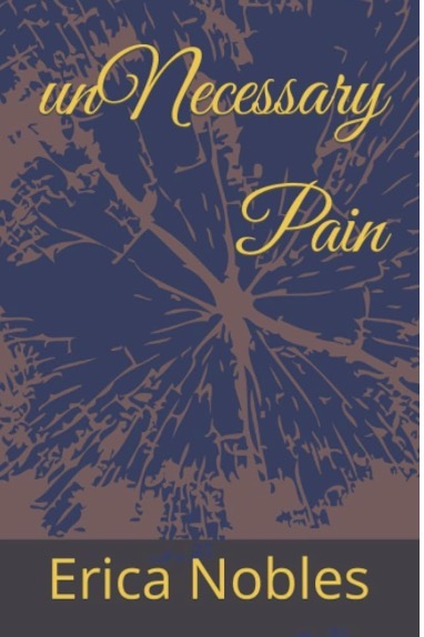 Book cover with a blue background, yellow text, and a cracked glass design, displaying the title and author's name.
