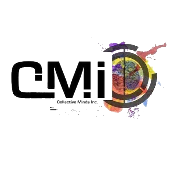 Logo with the text 'CMi' and a colorful circular design on a black background.