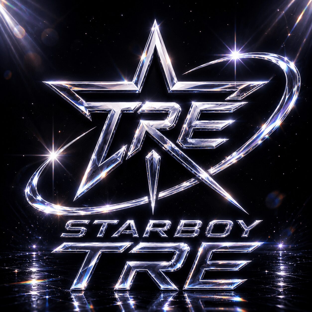 Star logo with the words 'Starboy Tre' in a space background with stars and light effects.