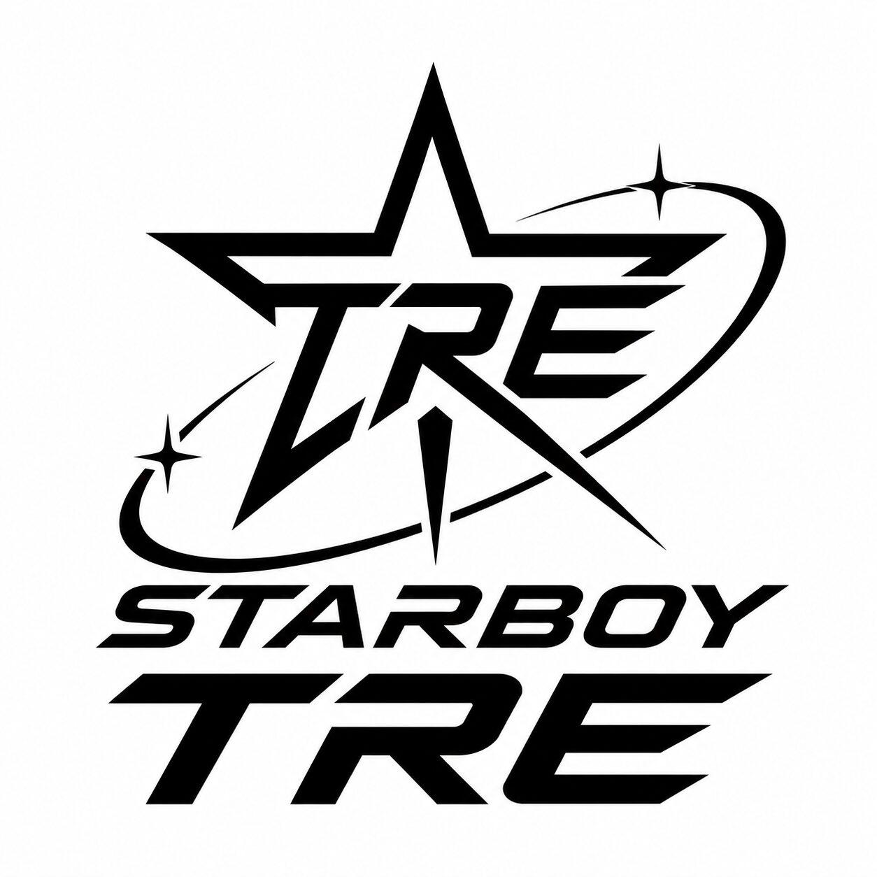 Logo with a star, the words 'STARBOY TRE' in bold, and a swoosh design.