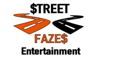 Logo with stylized road, text '$STREET', 'FAZE$', and 'Entertainment', in black, orange, and black colors.