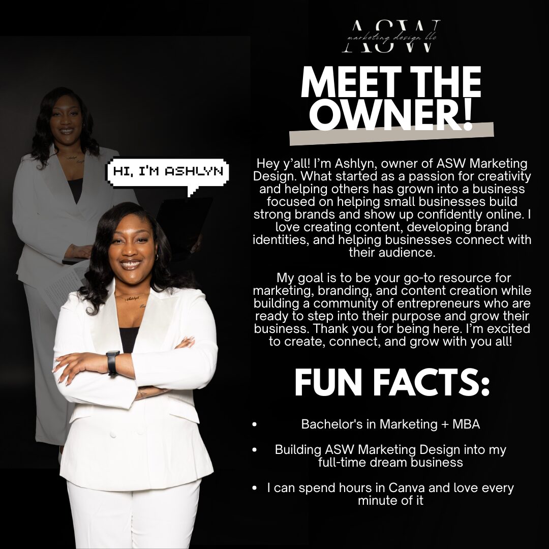Two women in white suits smiling, one with a speech bubble saying,
