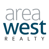 Logo with the words 'area west' in large font and 'REALTY' below, on a white background.