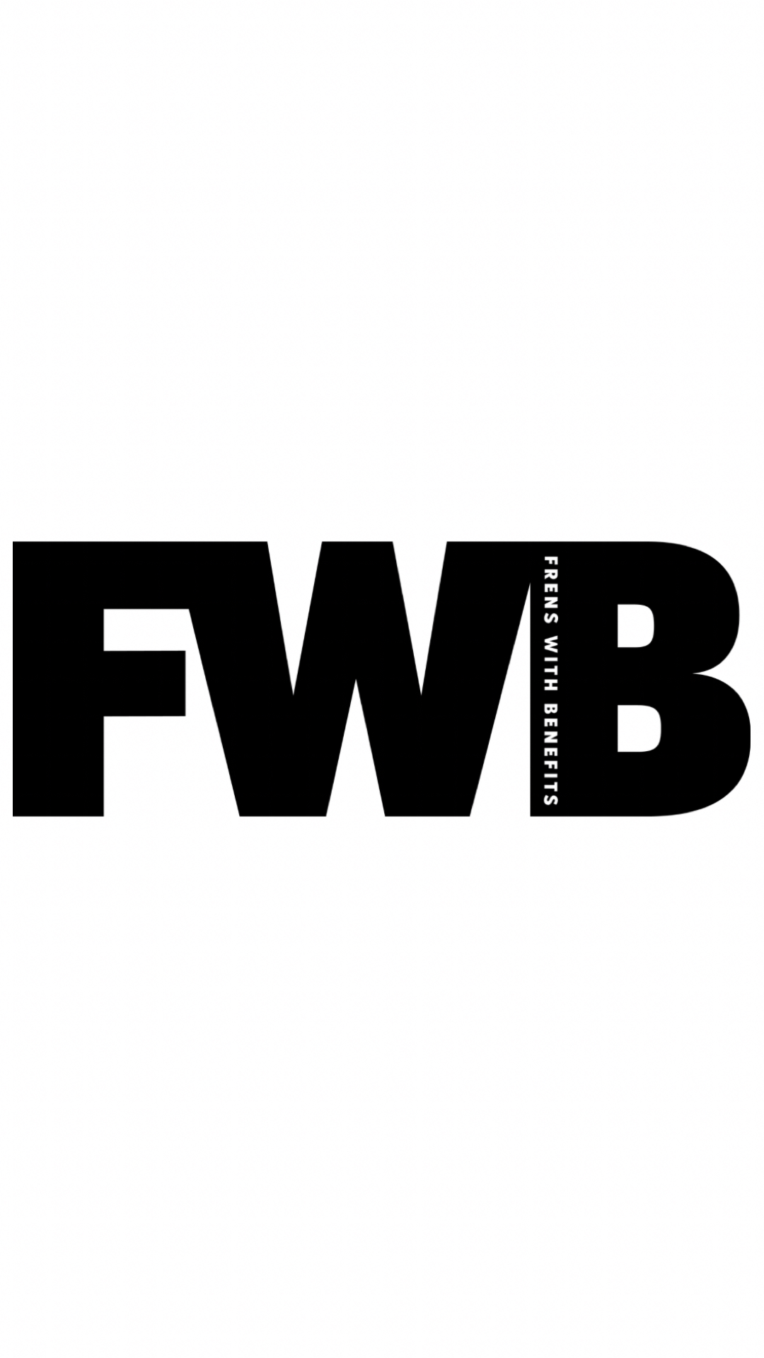 Black FWB logo with bold letters on a white background.