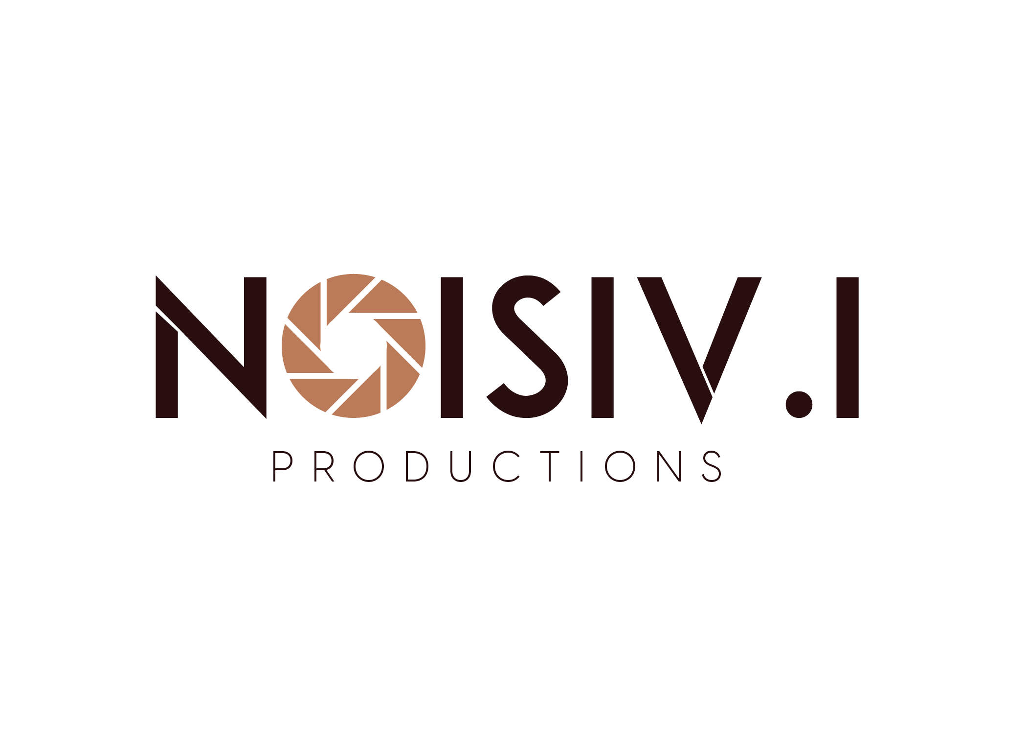 Logo with stylized camera shutter icon and text reading 'NOISIV.1 PRODUCTIONS'.